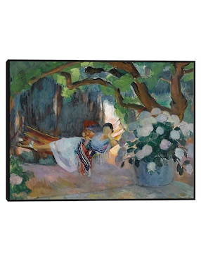 Cuadro decorativo Le Pradet, Mujer joven en una hamaca (Nono) técnica mixta Cuadros Jr Retratos