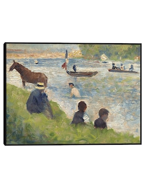Cuadro decorativo Caballo y barcos (estudio para bañistas en Asnières) (1883-1884) técnica mixta Cuadros Jr Playas
