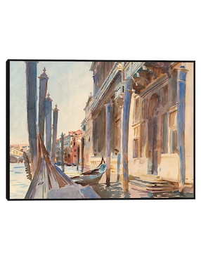 Cuadro decorativo Amarres de góndolas en el Gran Canal (1904-1907) técnica mixta Cuadros Jr Navegación