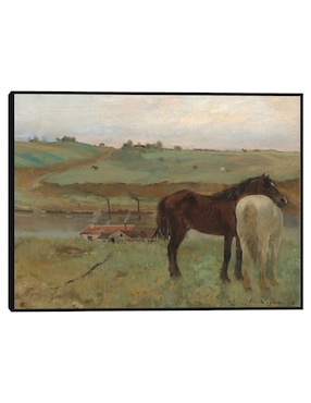 Cuadro decorativo Caballos en una pradera, 1871 técnica mixta Cuadros Jr Animales Domésticos