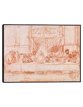 Cuadro decorativo La Última Cena, según Leonardo da Vinci (1634-1635) técnica mixta Cuadros Jr Figuras Celestiales