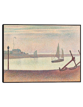 Cuadro decorativo El canal de Gravelines, por la tarde técnica mixta Cuadros Jr Navegación