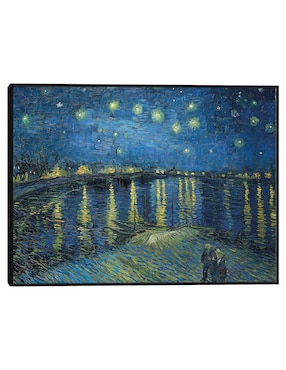 Cuadro decorativo Noche estrellada sobre el Ródano (1888) técnica mixta Cuadros Jr Inspiración