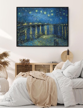 Cuadro decorativo Noche estrellada sobre el Ródano (1888) técnica mixta Cuadros Jr Inspiración