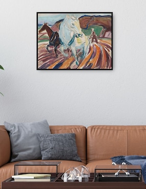 Cuadro decorativo Caballos arando (1929) técnica mixta Cuadros Jr Formas