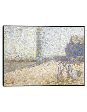 Cuadro decorativo El hospicio y el faro de Honfleur técnica mixta Cuadros Jr Gente