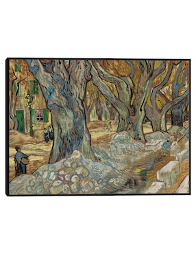 Cuadro decorativo Los grandes plátanos (Road Menders en Saint-Rémy) (1889) técnica mixta Cuadros Jr Inspiración