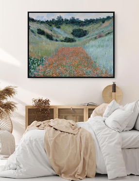 Cuadro decorativo Campo de amapolas en una hondonada cerca de Giverny (1885) técnica mixta Cuadros Jr Campos