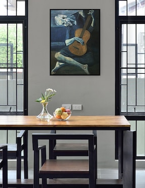 Cuadro decorativo El viejo guitarrista técnica mixta Cuadros Jr Música