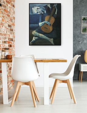 Cuadro decorativo El viejo guitarrista técnica mixta Cuadros Jr Música