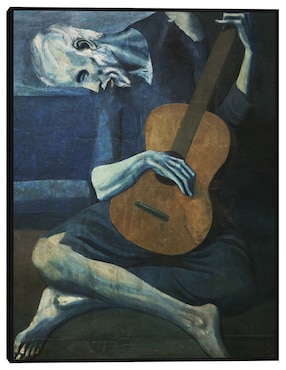 Cuadro decorativo El viejo guitarrista técnica mixta Cuadros Jr Música