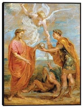 Cuadro decorativo Constancio nombra a Constantino como su sucesor (1622) técnica mixta Cuadros Jr Figuras Celestiales