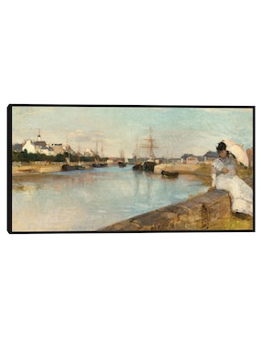 Cuadro decorativo El puerto de Lorient técnica mixta Cuadros Jr Navegación