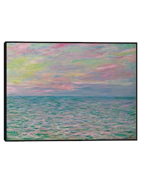 Cuadro decorativo Puesta de sol en Pourville, mar abierto (1882) técnica mixta Cuadros Jr Océanos