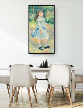 Cuadro decorativo Chica con un aro técnica mixta Cuadros Jr Gente