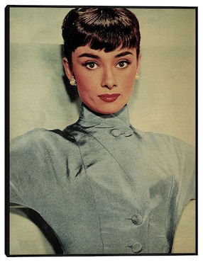 Cuadro decorativo Audrey Hepburn, 1953 técnica mixta Cuadros Jr Retratos