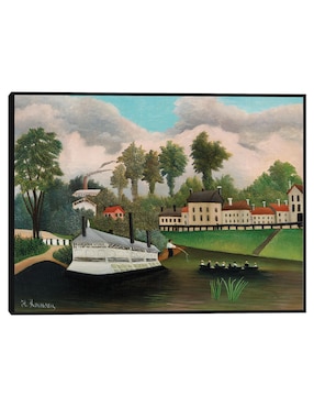 Cuadro decorativo El Barco Lavadero De Pont De Charenton (Le Bateau-Lavoir Du Pont De Charenton) (Ca. 1895) técnica mixta Cuadros Jr Campos