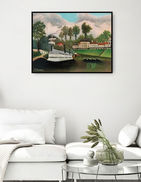 Cuadro decorativo El Barco Lavadero De Pont De Charenton (Le Bateau-Lavoir Du Pont De Charenton) (Ca. 1895) técnica mixta Cuadros Jr Campos