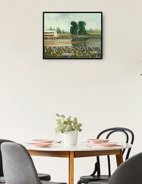 Cuadro decorativo Escena De Remo: Multitudes Observando Desde Las Orillas Del Río técnica mixta Cuadros Jr Caminos