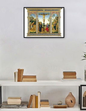 Cuadro decorativo La Crucifixión Con La Virgen, San Juan, San Jerónimo Y Santa María Magdalena C. 1482/1485 técnica mixta Cuadros Jr Deportes