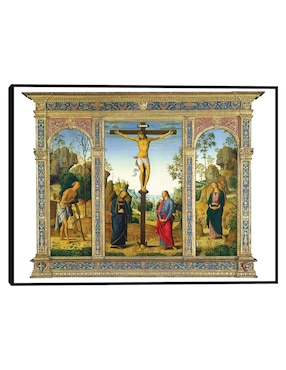 Cuadro decorativo La Crucifixión Con La Virgen, San Juan, San Jerónimo Y Santa María Magdalena C. 1482/1485 técnica mixta Cuadros Jr Deportes