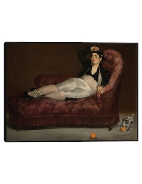Cuadro decorativo Mujer Joven Reclinada Vestida De Español (1862-1863) técnica mixta Cuadros Jr Campos