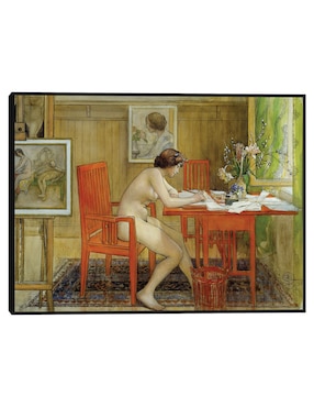 Cuadro decorativo El Modelo Escribiendo Una Postal (1906) técnica mixta Cuadros Jr Bosques