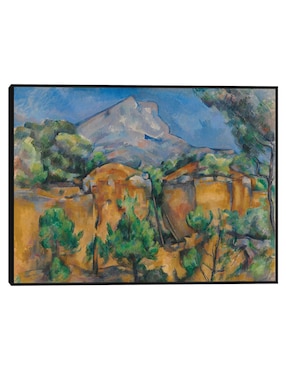 Cuadro decorativo La Montaña Sainte-Victoire Vista Desde La Cantera Bibémus (Hacia 1897) técnica mixta Cuadros Jr Motañas