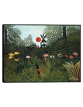 Cuadro decorativo Tigre En Una Tormenta Tropical (1891) técnica mixta Cuadros Jr Naturaleza