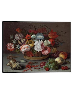 Cuadro decorativo Cesta De Flores técnica mixta Cuadros Jr Gente