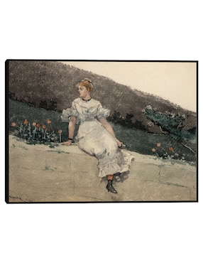 Cuadro decorativo El Muro Del Jardín (1880) técnica mixta Cuadros Jr Olas