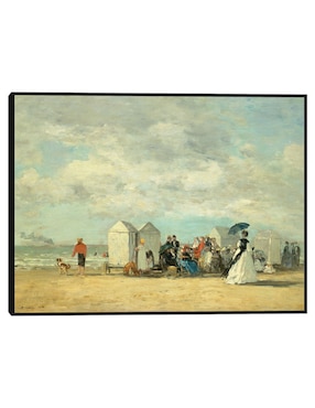 Cuadro decorativo Escena De Playa 1862 técnica mixta Cuadros Jr Paisajes
