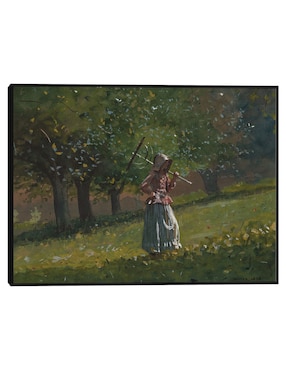 Cuadro decorativo La Chica Del Rastrillo De Heno (1878) técnica mixta Cuadros Jr Obras