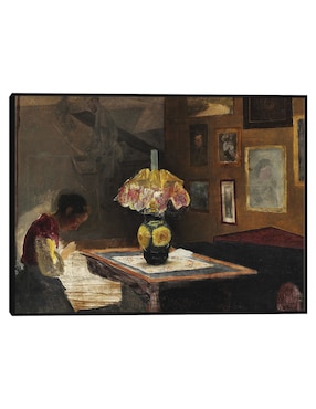 Cuadro decorativo Muelle Con Hombres Descargando Barcazas De Arena (1888) técnica mixta Cuadros Jr Campos