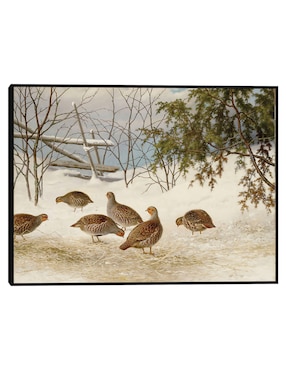 Cuadro decorativo Urracas Alrededor De Un Urogallo Hembra Muerta (1867) técnica mixta Cuadros Jr Caminos