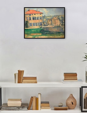 Cuadro decorativo Mont Sainte-Victoire Y Castillo Negro técnica mixta Cuadros Jr Bosques