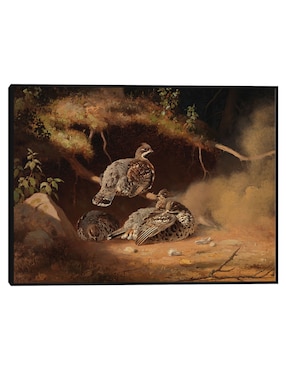 Cuadro decorativo Los Urogallos Luchadores (1886) técnica mixta Cuadros Jr Colores