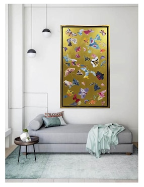 Pintura Alas de oro técnica acrílico Lune Art Gallery Mariposas