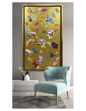 Pintura Alas de oro técnica acrílico Lune Art Gallery Mariposas