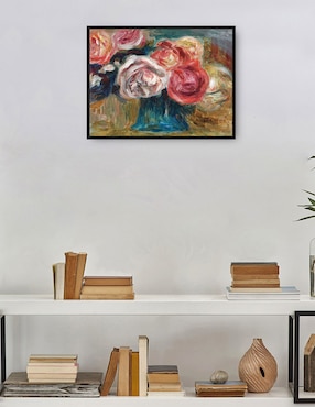 Cuadro decorativo Ramo De Rosas En Un Jarrón técnica mixta Cuadros Jr Floreros