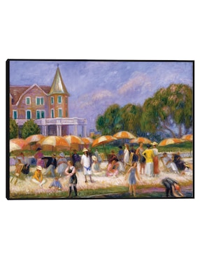 Cuadro decorativo Sombrillas de playa en Blue Point (ca. 1915) técnica mixta Cuadros Jr Playas