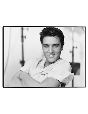 Cuadro decorativo Elvis Presley1958 técnica mixta Cuadros Jr Famosos