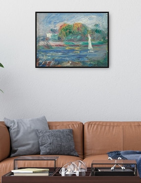 Cuadro decorativo El río azul técnica mixta Cuadros Jr Ríos