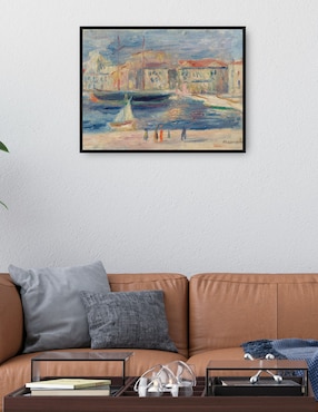 Cuadro decorativo El puerto de Saint-Tropez técnica mixta Cuadros Jr Playas