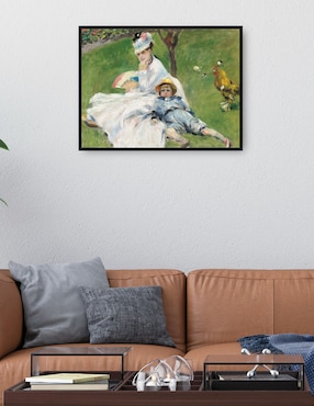 Cuadro decorativo Madame Monet y su hijo técnica mixta Cuadros Jr Gente