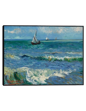 Cuadro decorativo Paisaje marino cerca de Les Saintes Maries de la Mer técnica mixta Cuadros Jr Olas