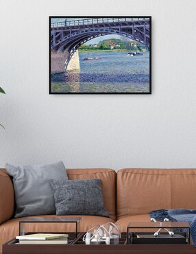 Cuadro decorativo El puente Argenteuil y el Sena (hacia 1883) técnica mixta Cuadros Jr Puentes
