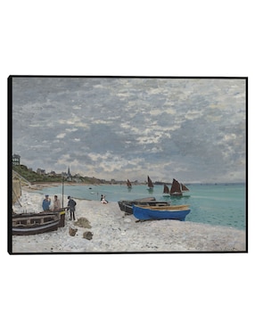 Cuadro decorativo La playa de Sainte-Adresse técnica mixta Cuadros Jr Playas
