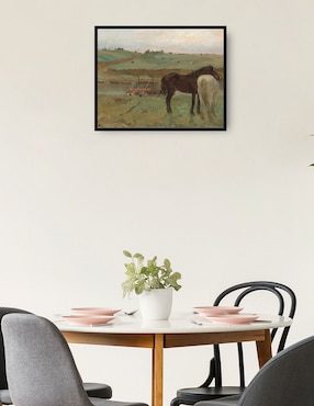 Cuadro decorativo Caballos en una pradera técnica mixta Cuadros Jr Animales Domésticos