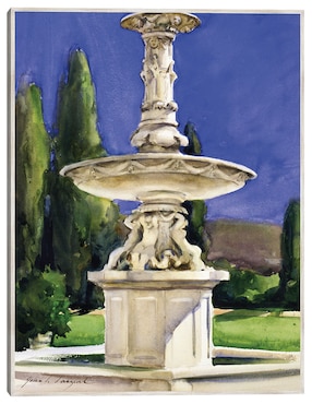 Cuadro decorativo Fuente de mármol en Italia (ca. 1907) - Impresión en Lienzo técnica mixta Cuadros Jr Ciudades